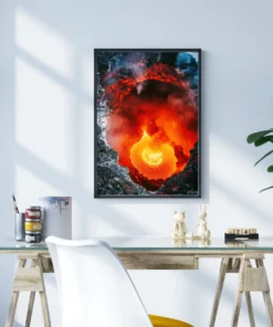 Cehennem Krateri Metal Tablo - Görsel 3