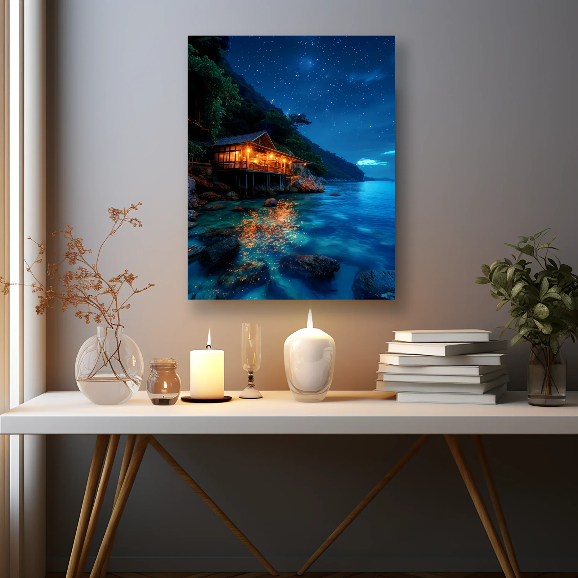 Gecenin Yansıması Metal Tablo - Görsel 2