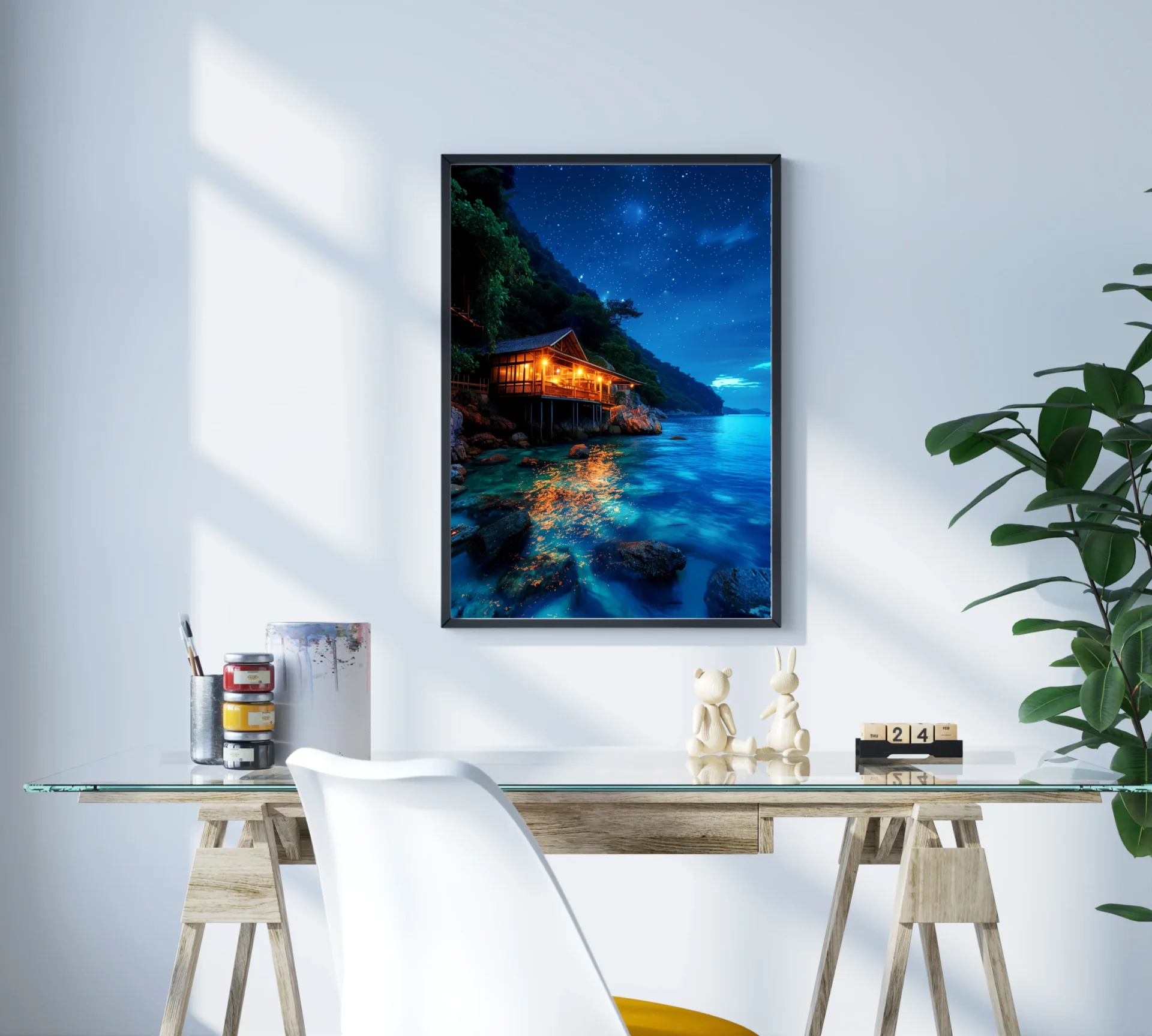 Gecenin Yansıması Metal Tablo - Görsel 3