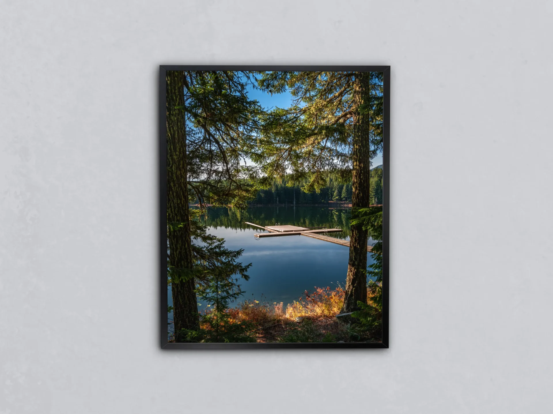 Göl Kenarı Huzuru Metal Tablo