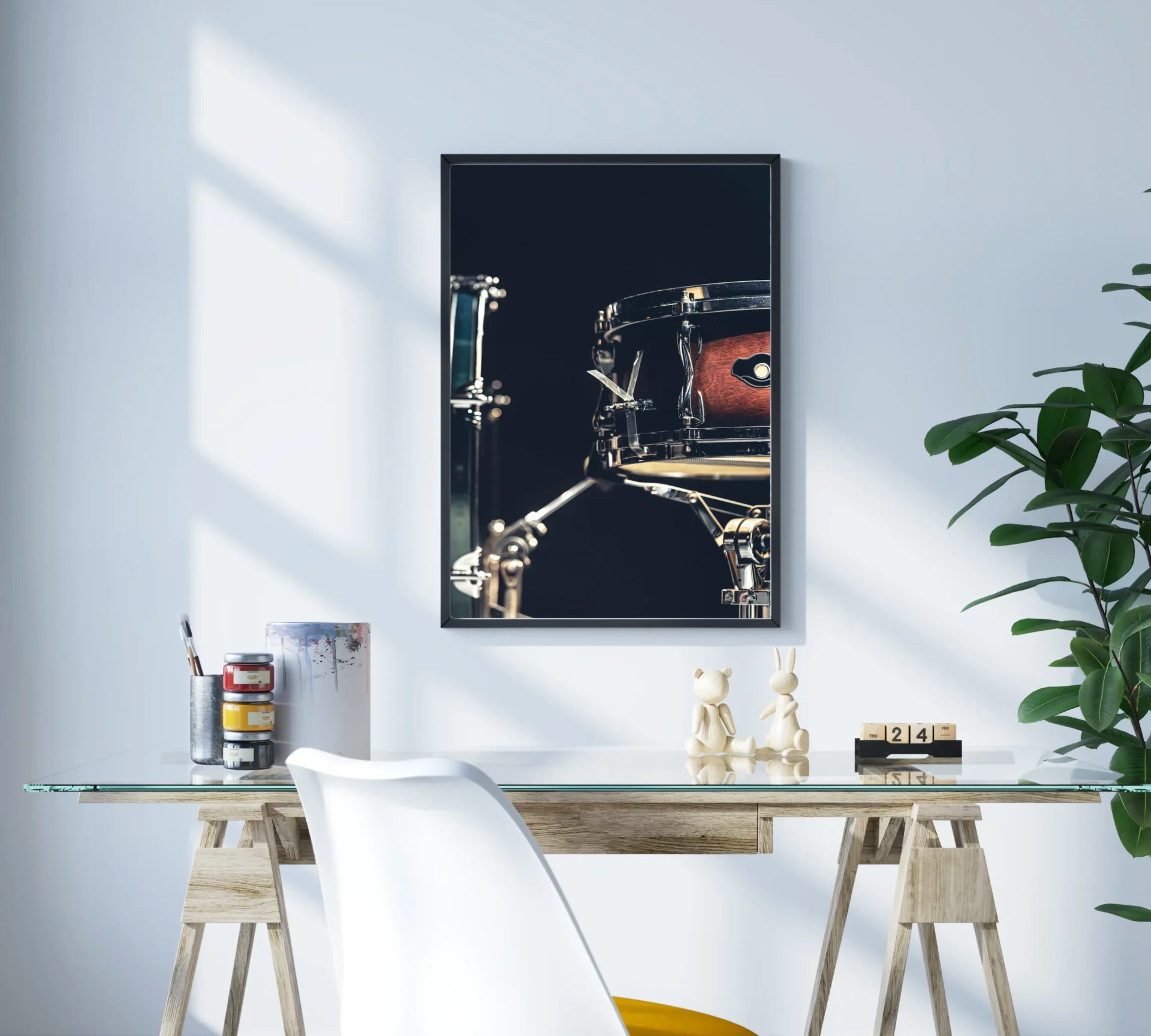 Trampet Detayı Metal Tablo - Görsel 3