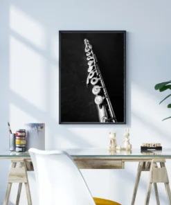 Gümüş Klarinet Metal Tablo - Görsel 3