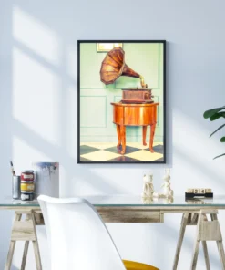 Gramofon Ezgisi Metal Tablo - Görsel 3