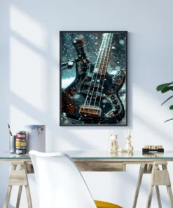 Karla Kaplı Bas Metal Tablo - Görsel 3
