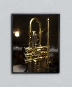 Altın Trombon Metal Tablo