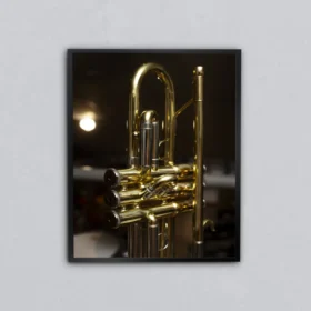 Altın Trombon Metal Tablo