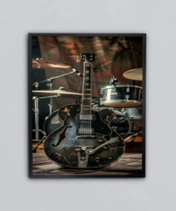 Sahneye Hazır Gitar Metal Tablo