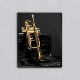Altın Trompet Metal Tablo