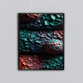 Parçalanmış Renkler Metal Tablo