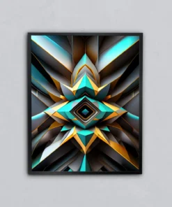 Yıldız Geometrisi Metal Tablo