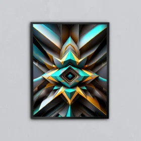 Yıldız Geometrisi Metal Tablo
