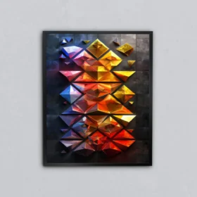 Alevli Prizmalar Metal Tablo