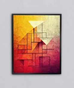 Mekanik Geometri Metal Tablo