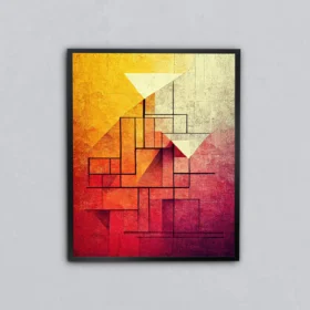 Mekanik Geometri Metal Tablo
