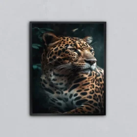 Leoparın Bakışı Metal Tablo