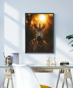 Gün Batımı Zürafa Metal Tablo - Görsel 3