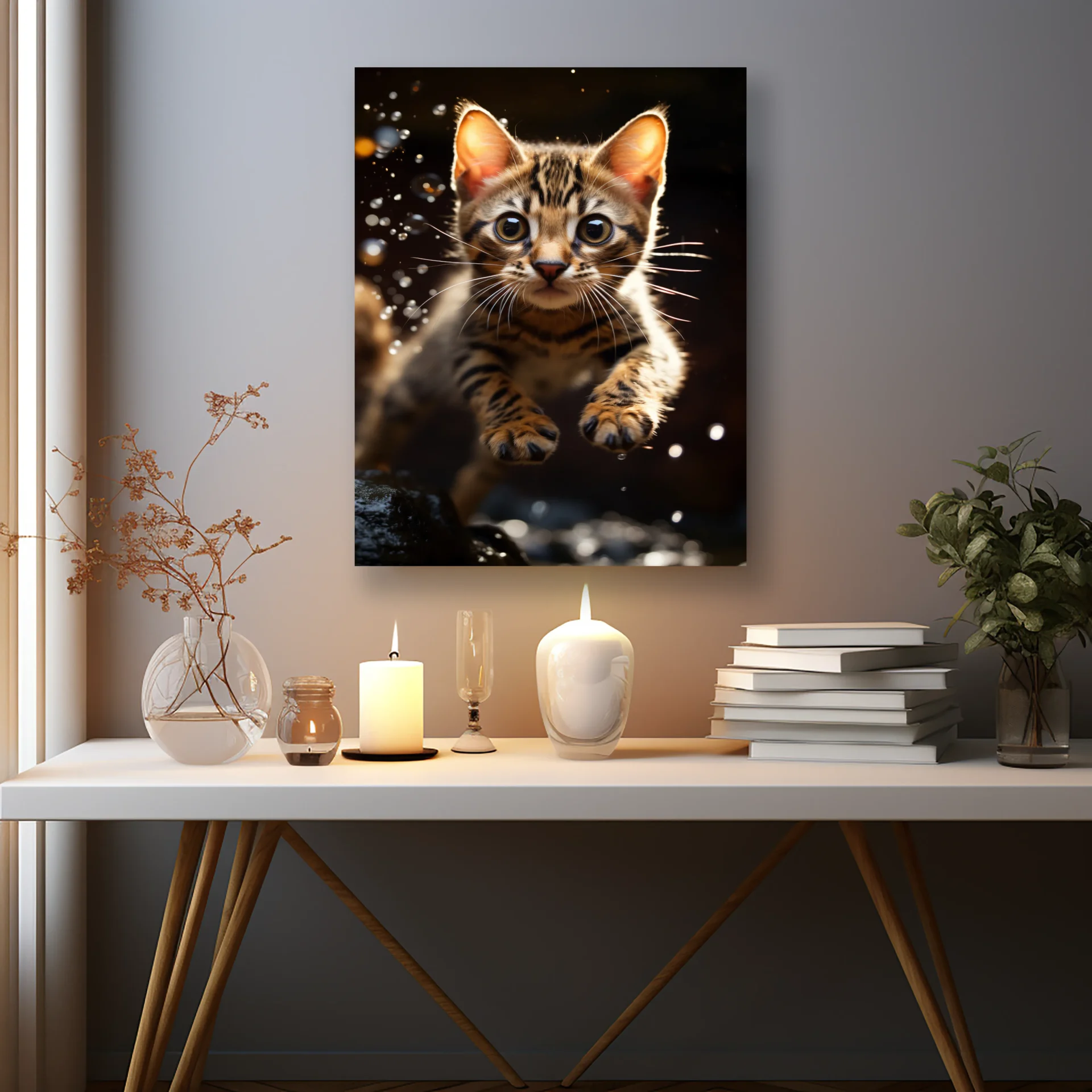 Parlayan Yavru Metal Tablo - Görsel 2