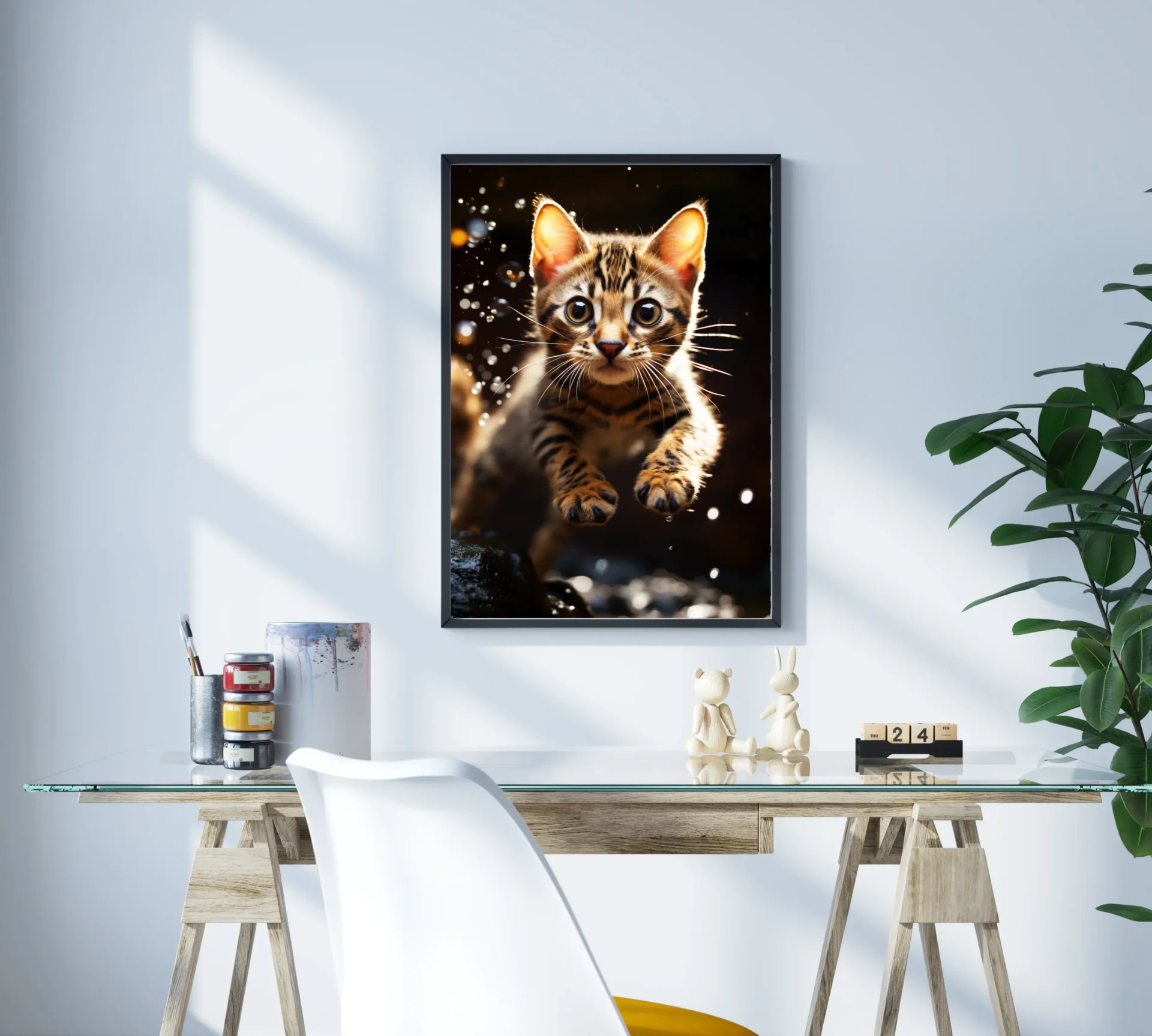 Parlayan Yavru Metal Tablo - Görsel 3