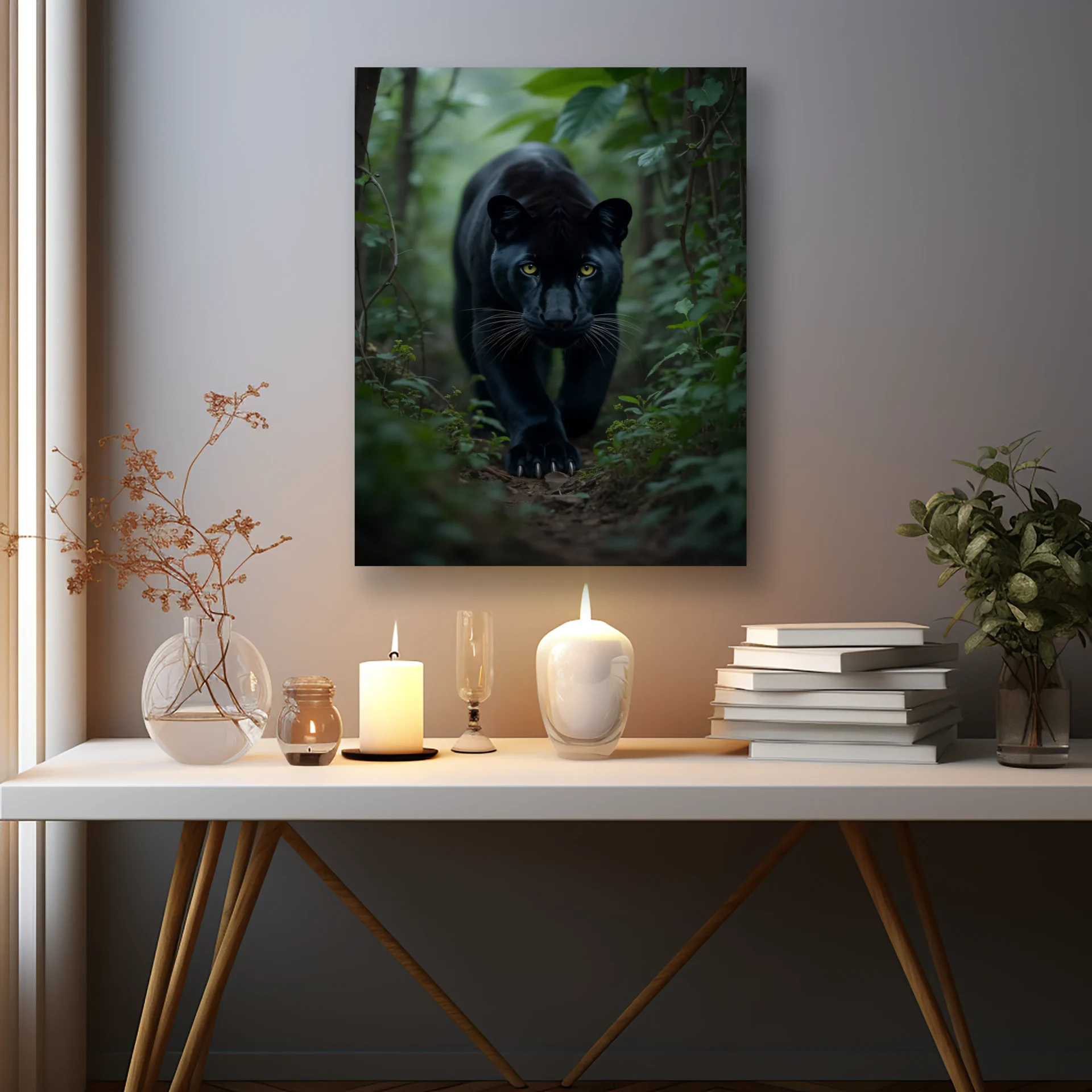 Ormanın Sessiz Avcısı Metal Tablo - Görsel 2