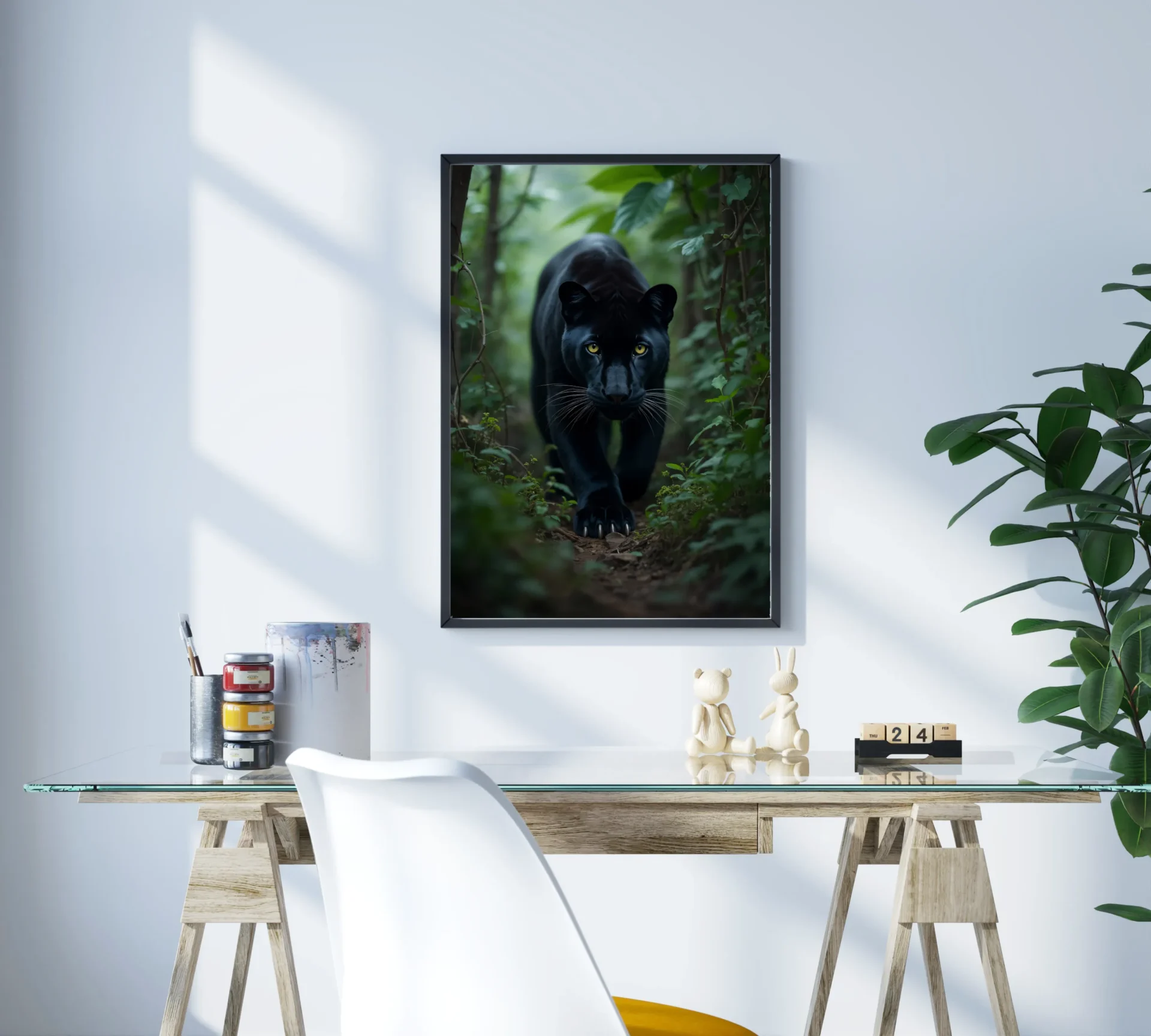 Ormanın Sessiz Avcısı Metal Tablo - Görsel 3