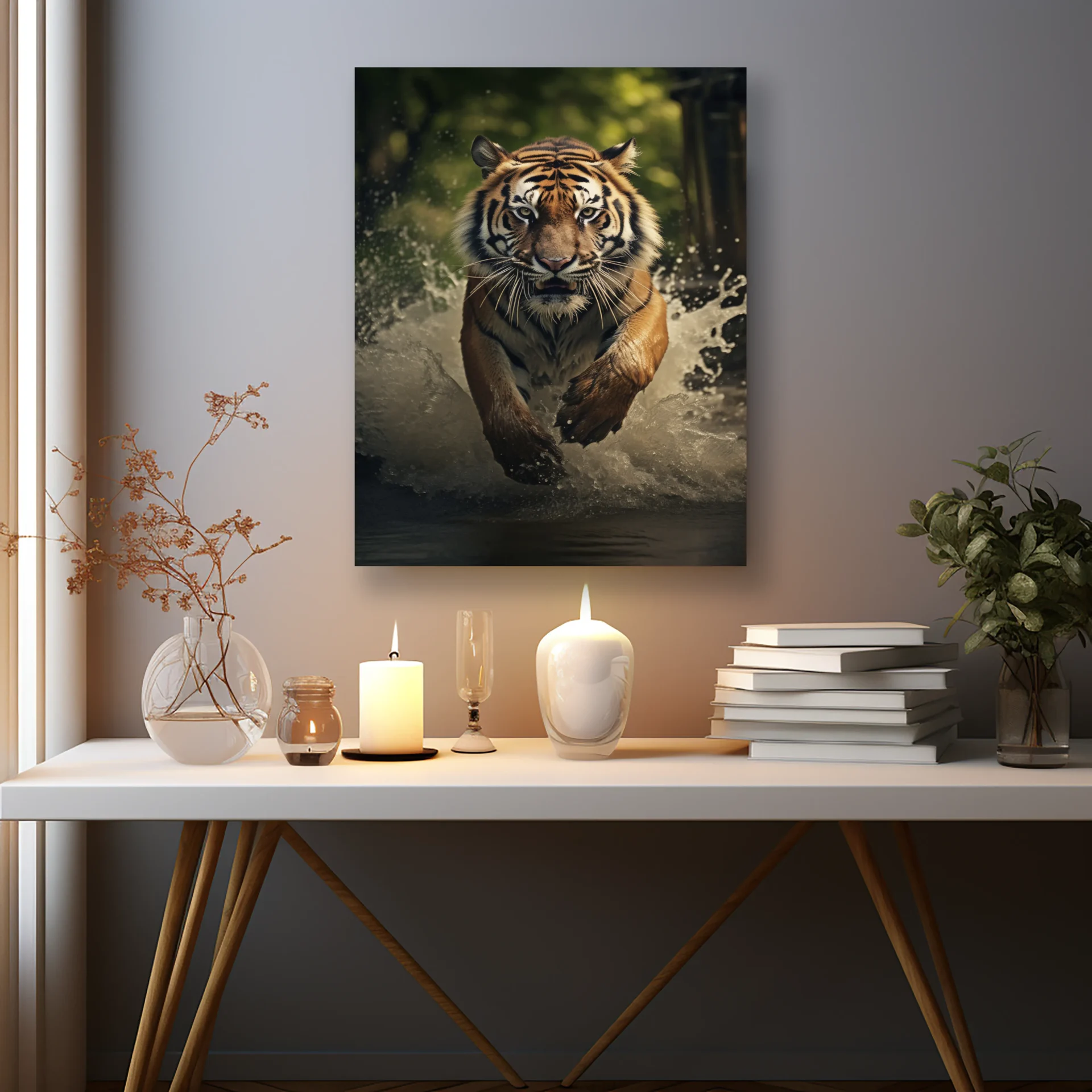 Sıçrayan Yırtıcı Metal Tablo - Görsel 2