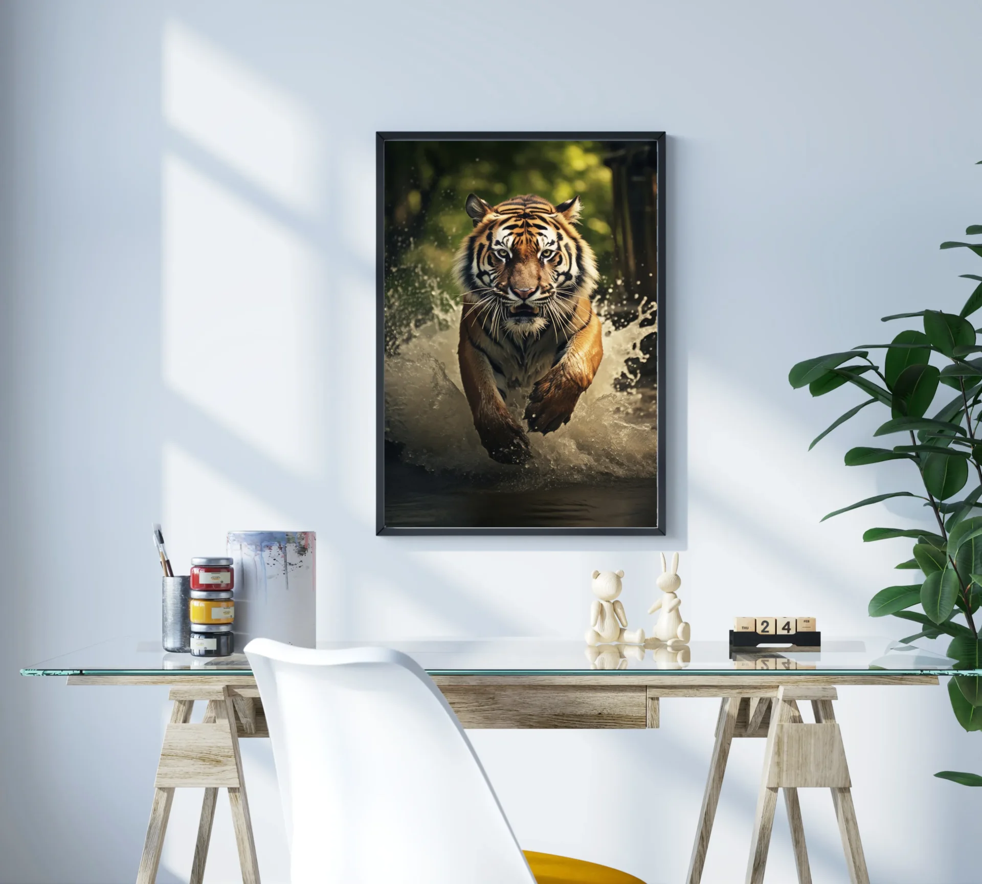 Sıçrayan Yırtıcı Metal Tablo - Görsel 3