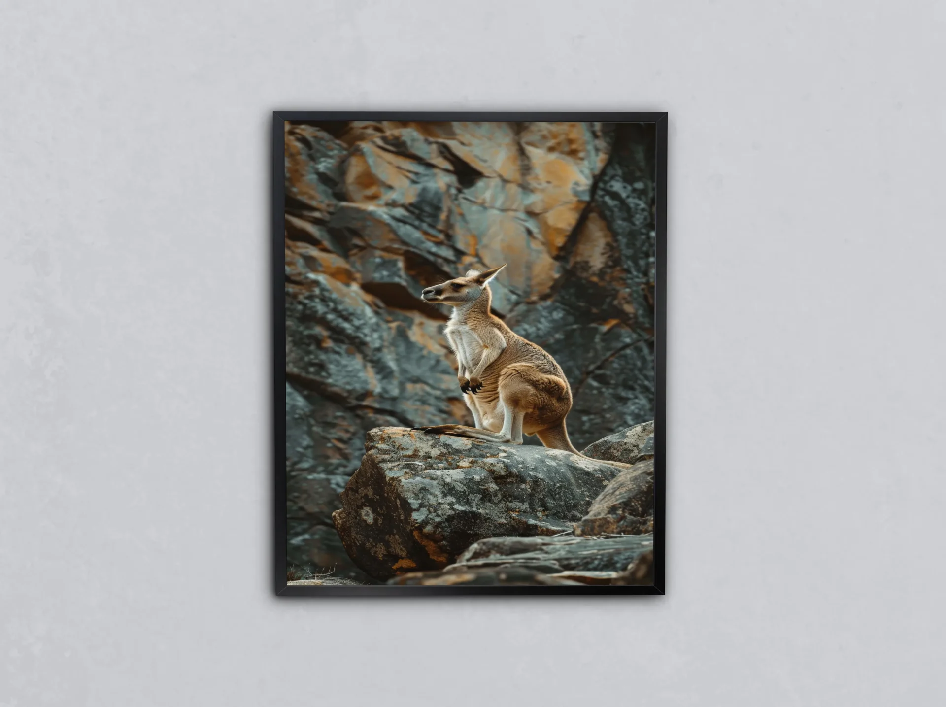 Kayalıkların Ceylanı Metal Tablo