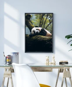 Bambu Gölgesindeki Panda Metal Tablo - Görsel 3