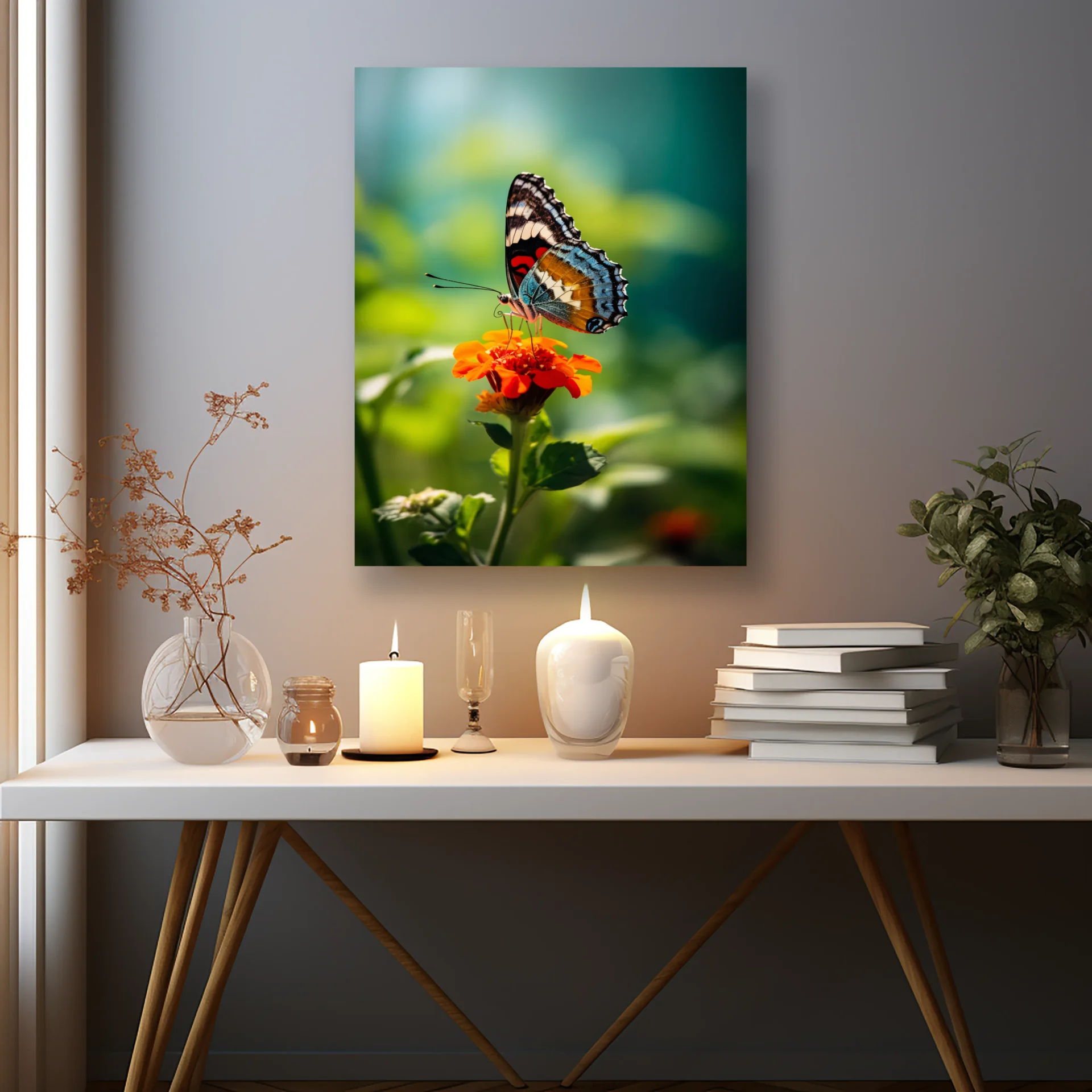 Kelebeğin Dokunuşu Metal Tablo - Görsel 2
