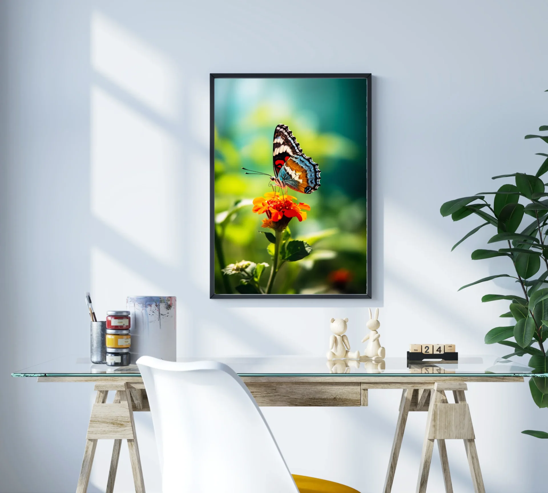 Kelebeğin Dokunuşu Metal Tablo - Görsel 3