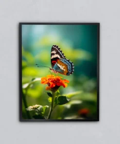 Kelebeğin Dokunuşu Metal Tablo