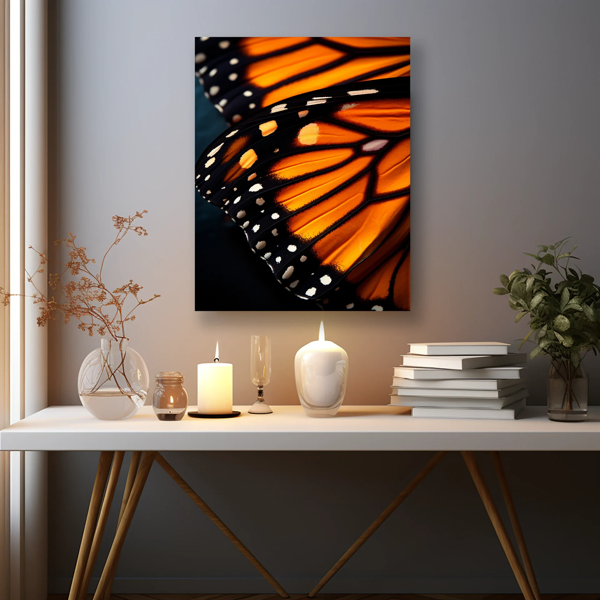 Monark Kelebeği Metal Tablo - Görsel 2