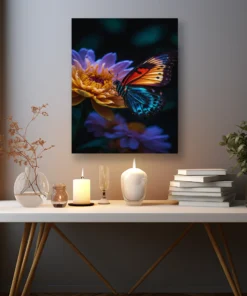 Alternative view of Geceye Konan Kelebek Metal Tablo