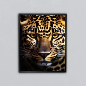 Ormanın Bakışı Leopar Metal Tablo