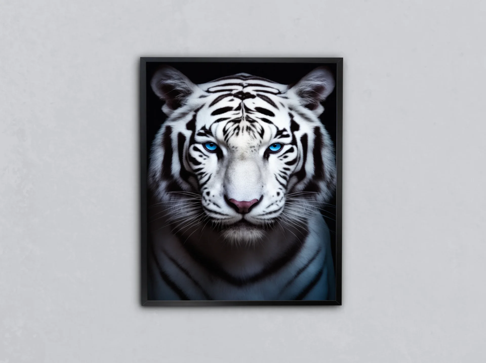 Beyaz Kaplanın Asaleti Metal Tablo