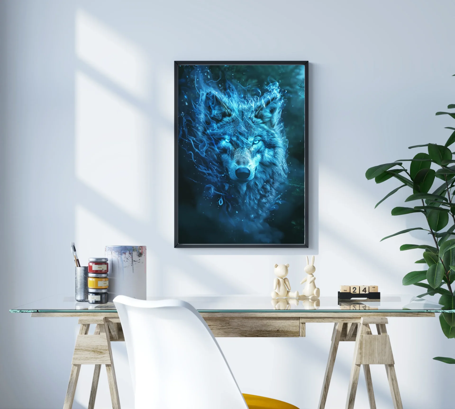 Mavi Ruh Metal Tablo - Görsel 3