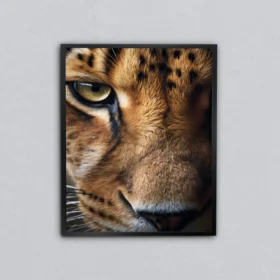 Vahşi Bakış Leopar Metal Tablo