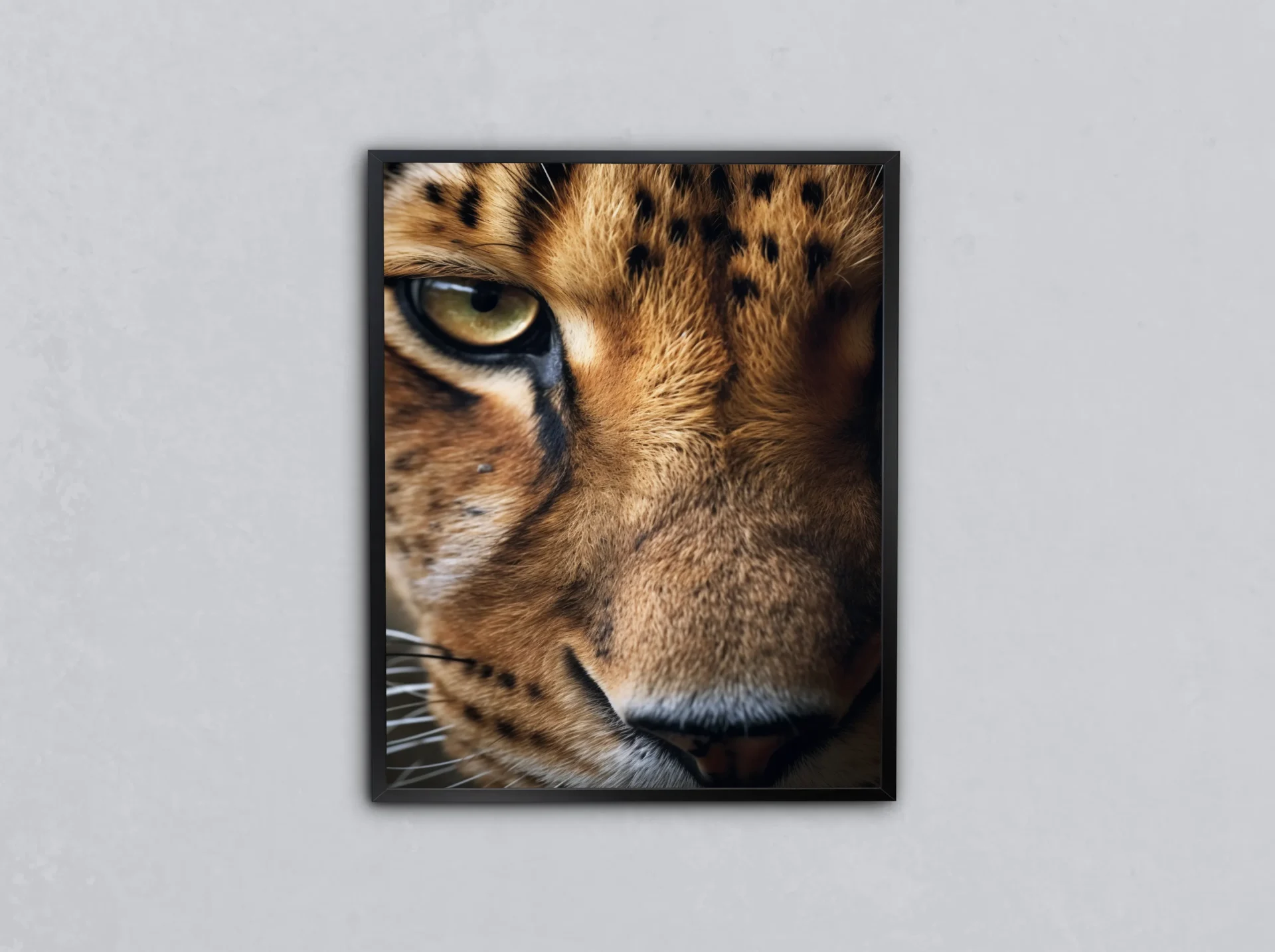 Vahşi Bakış Leopar Metal Tablo