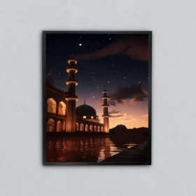 Gece Minareleri Metal Tablo