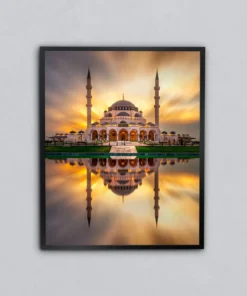 Yansımalı Cami Estetiği Metal Tablo