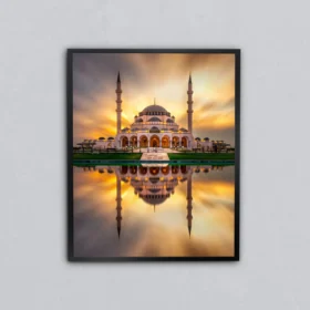 Yansımalı Cami Estetiği Metal Tablo