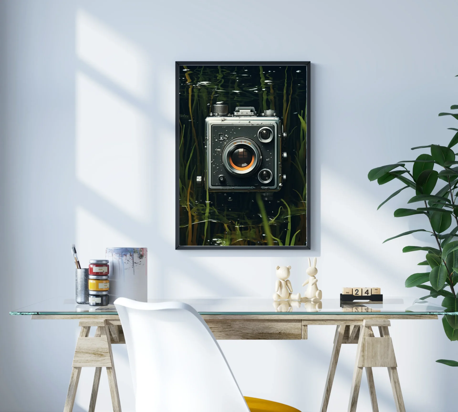 Bataklık Kamerası Metal Tablo - Görsel 3