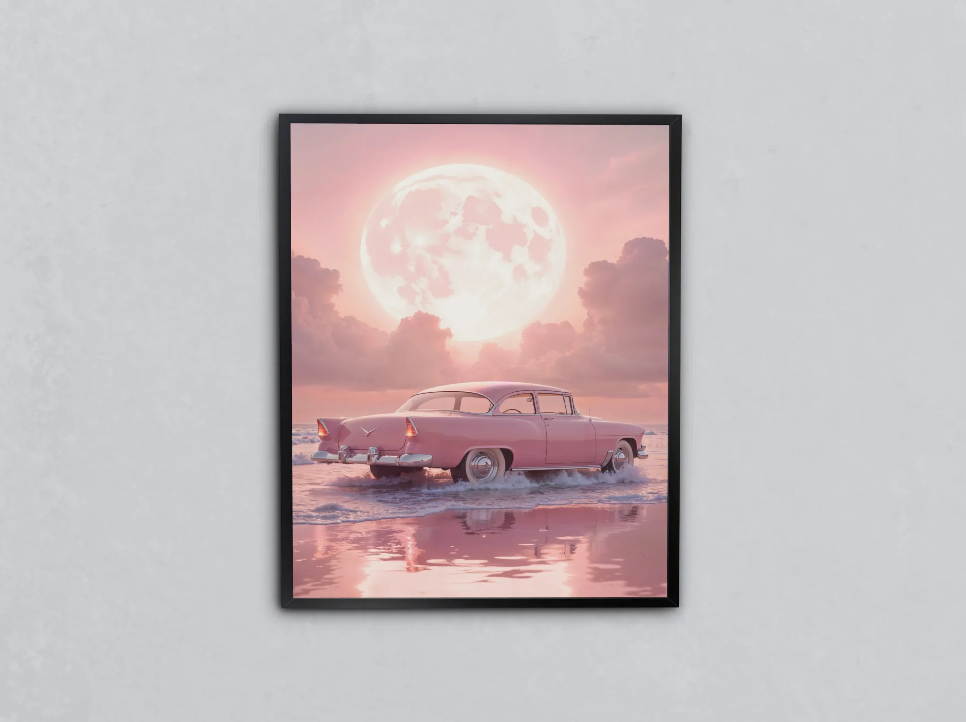 Ay Işığında Klasik Metal Tablo