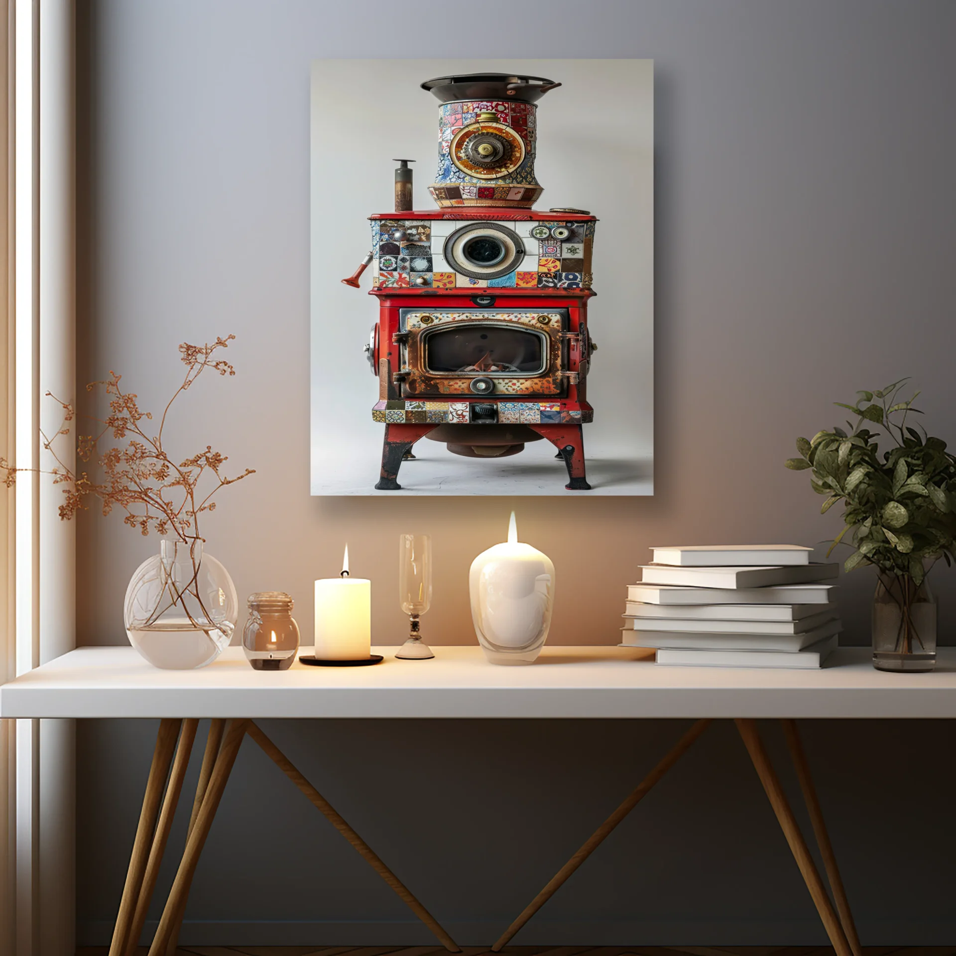 Zaman Makinesi Metal Tablo - Görsel 2