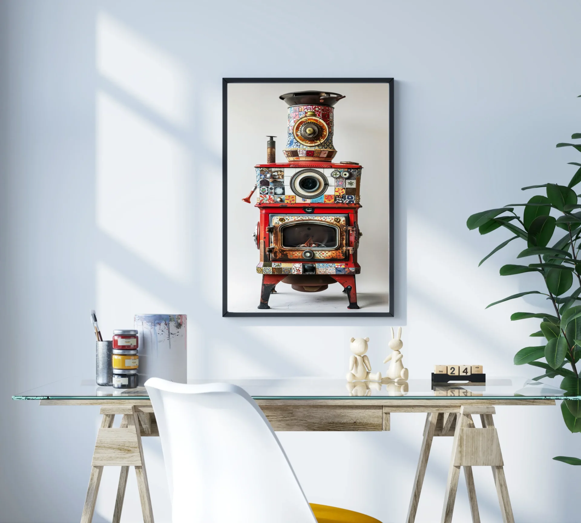 Zaman Makinesi Metal Tablo - Görsel 3