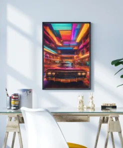 Neon Geçit Metal Tablo - Görsel 3