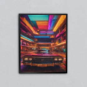 Neon Geçit Metal Tablo
