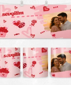 Alternative view of Sevgilim Kişiye Özel Termos Matara Bardak Özel Set