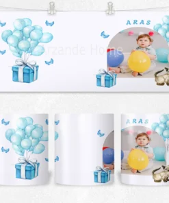 Alternative view of Balon Partisi  Kişiye Özel Fotoğraflı Termos Matara Bardak Özel Set