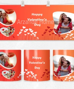 Alternative view of Happy Valentine’s Day Kalpli Fotoğraf Termos Matara Bardak Özel Set